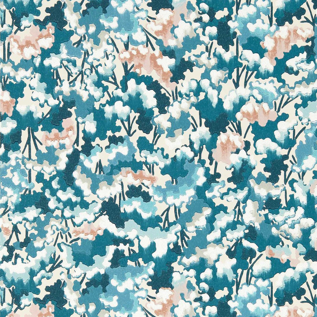 Harlequin Tree Tops Wallpaper - midnight-positano-cornflower