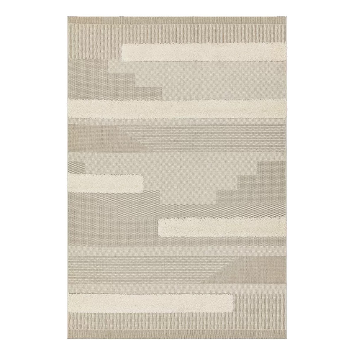 Monty Geometric Outdoor Rug - natural-cream, 200x290cm