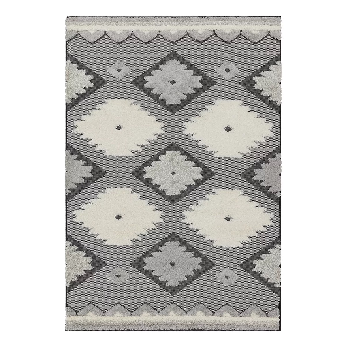 Monty Tribal Outdoor Rug - black-cream, 160x230cm