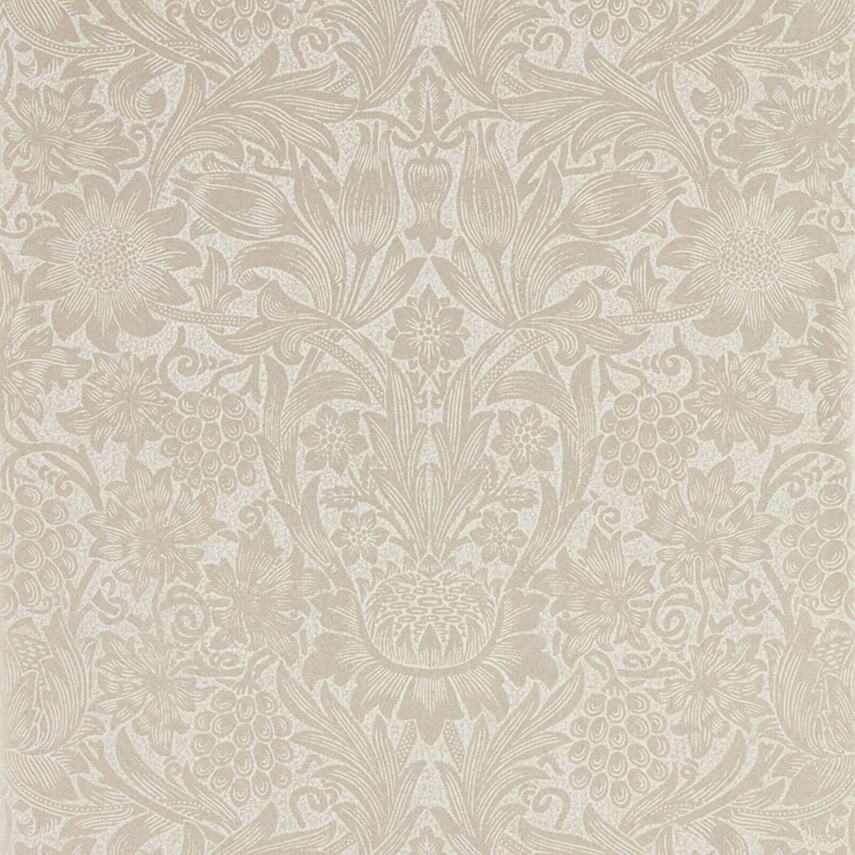 Morris & Co Pure Sunflower Wallpaper - pearl-ivory