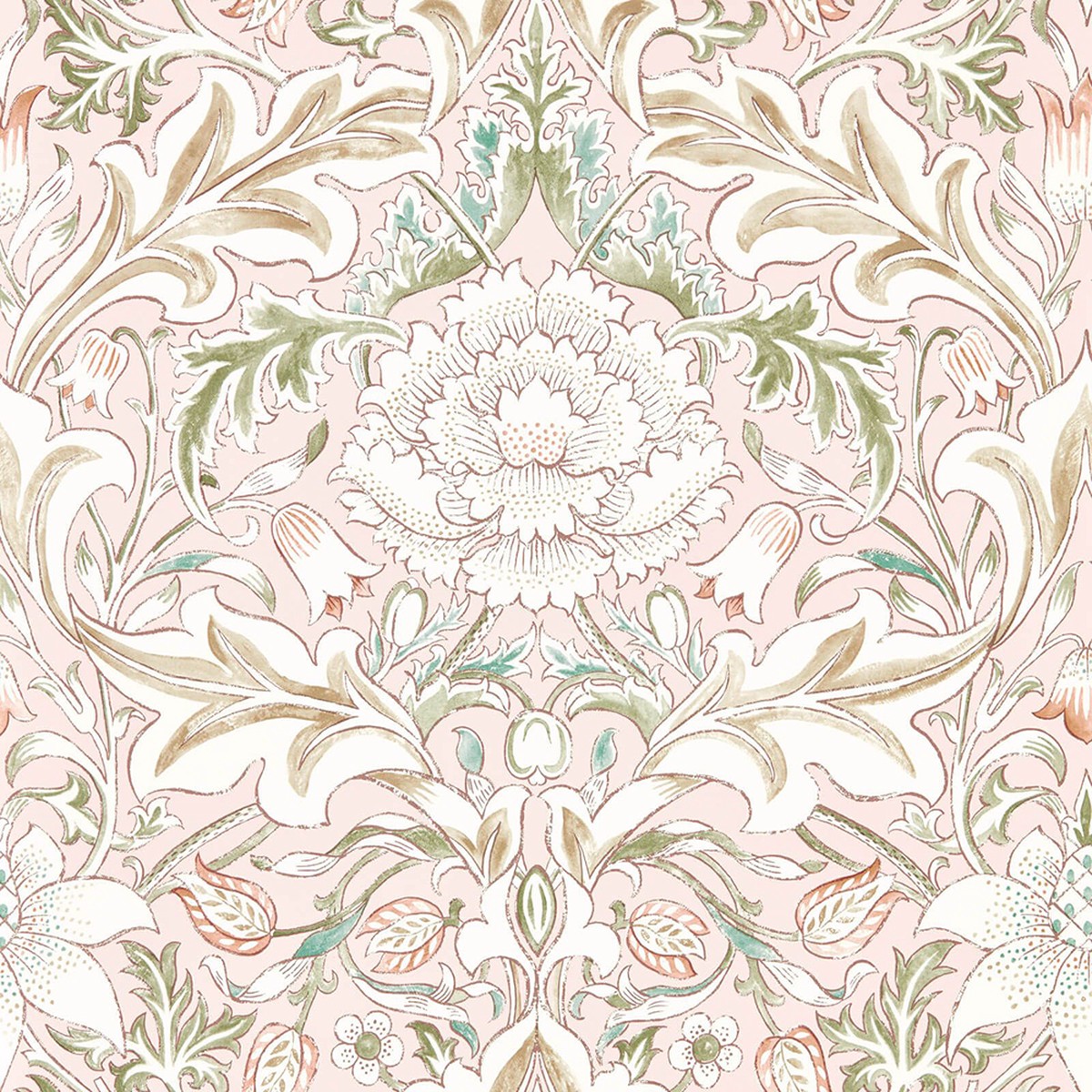Morris & Co Simply Severn Wallpaper - cochineal-willow