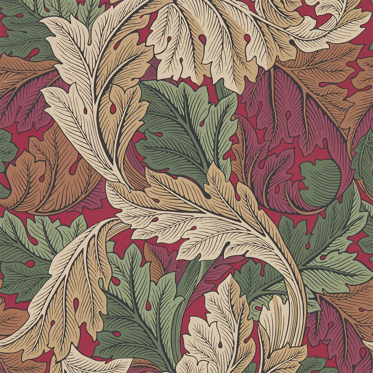 Morris & Co Acanthus Wallpaper – madder-thyme