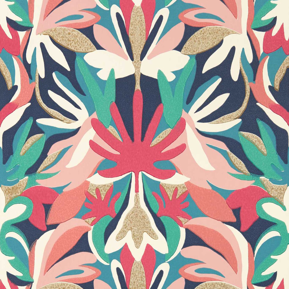 Harlequin Melora Wallpaper - brazilian-rosewood-ink-amazonia