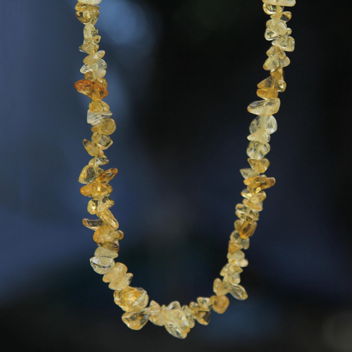 Brazil Artisan Crafted 33-Inch Beaded Citrine Necklace - Light Caramel