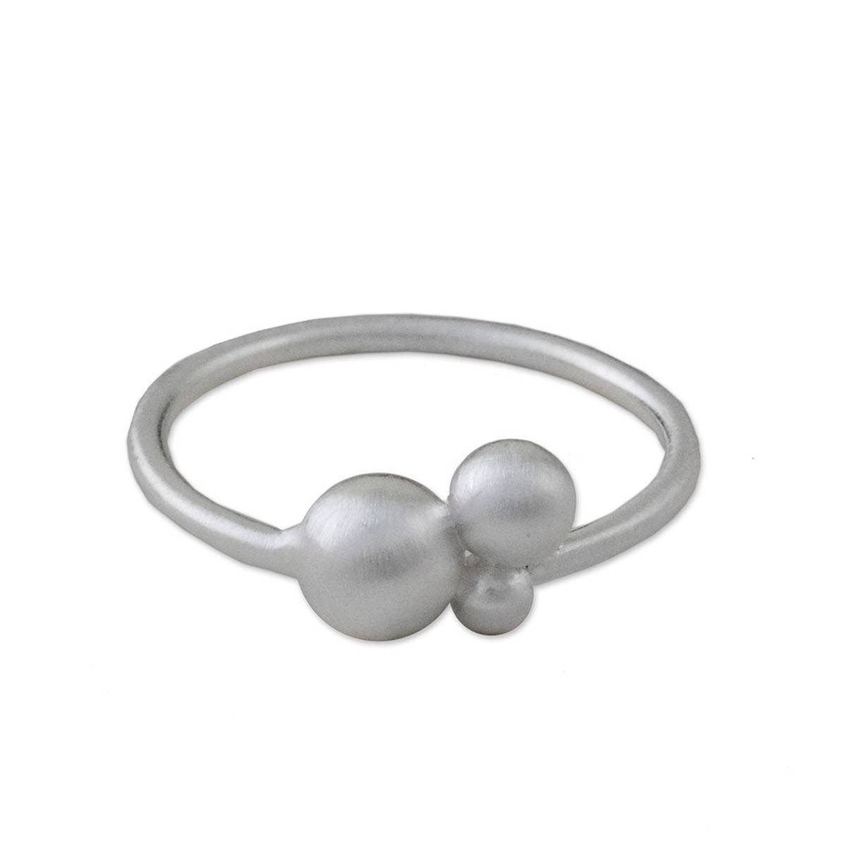Bubbly Sterling Silver Cocktail Ring from Thailand - Bubbly Charm - 7