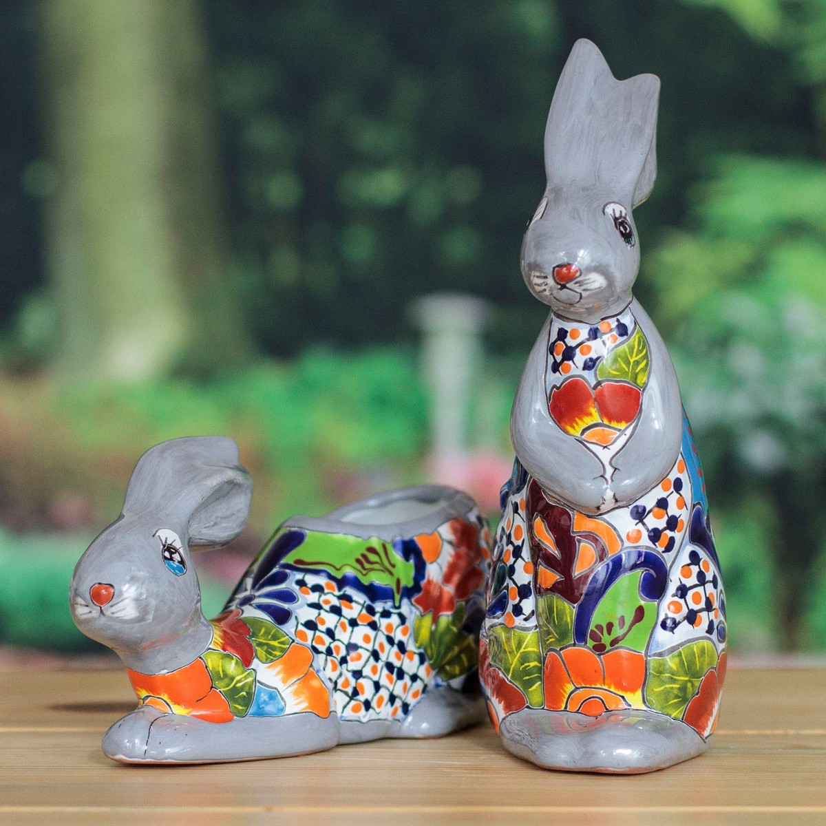 Bunny-Shaped Hacienda Ceramic Flower Pots (Set of 2) - Hacienda Hops