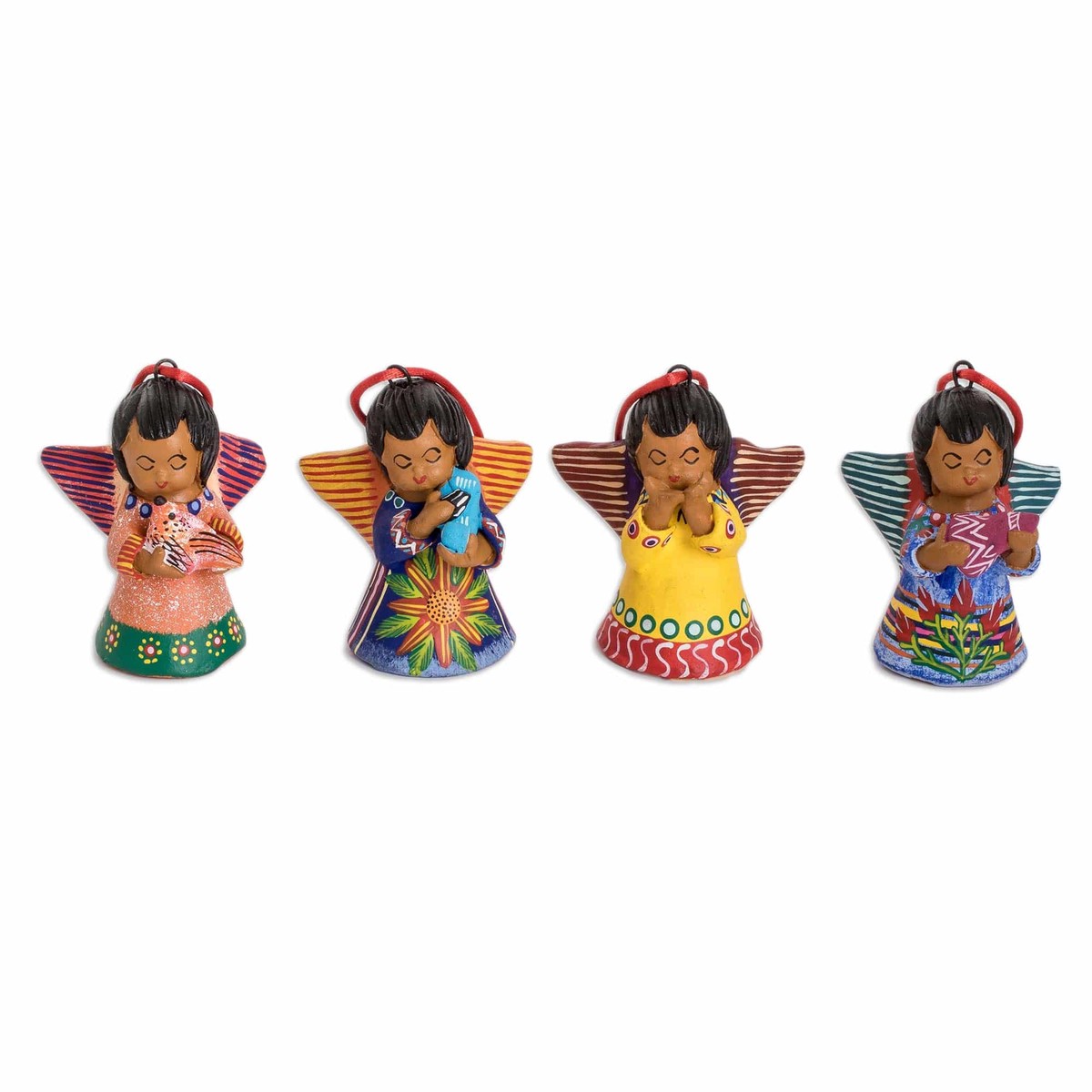 Ceramic Ornaments - Set of 4 - Angels of the Flowers (member)