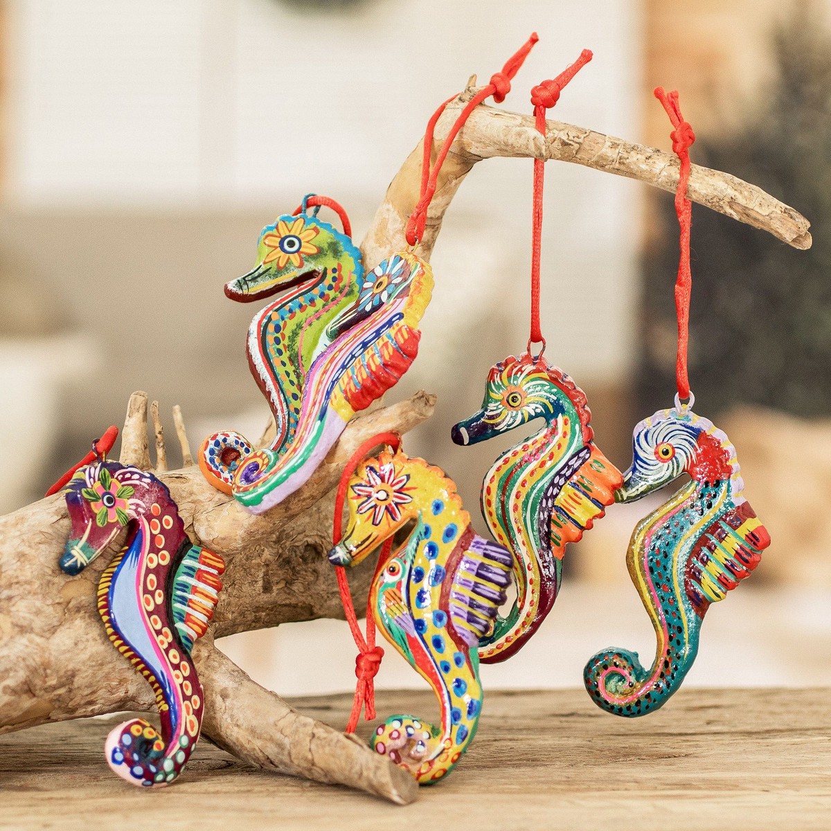 Ceramic Ornaments - Set of 6 - Seahorse Squadron
