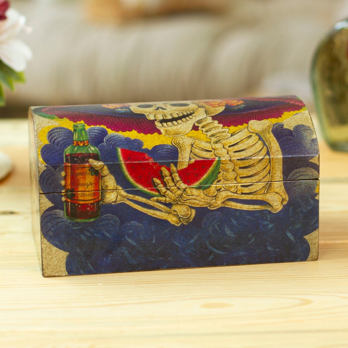 Day of the Dead Decorative Wood Box - Catrina My Love