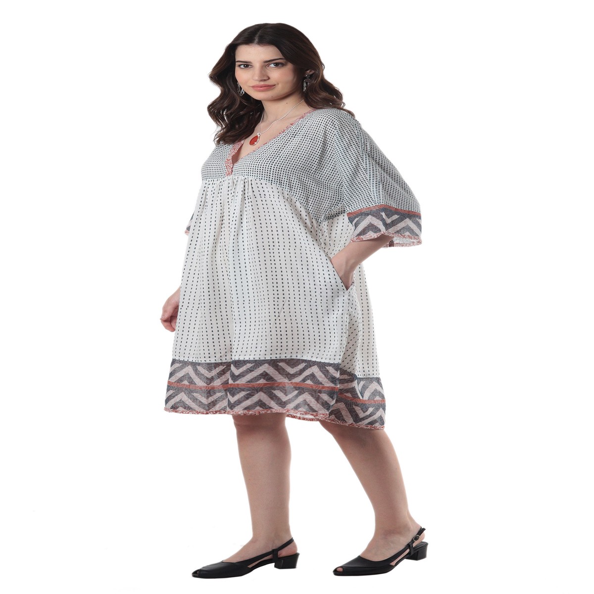 Empire Waist Viscose Dress – Mumbai Joy – XL