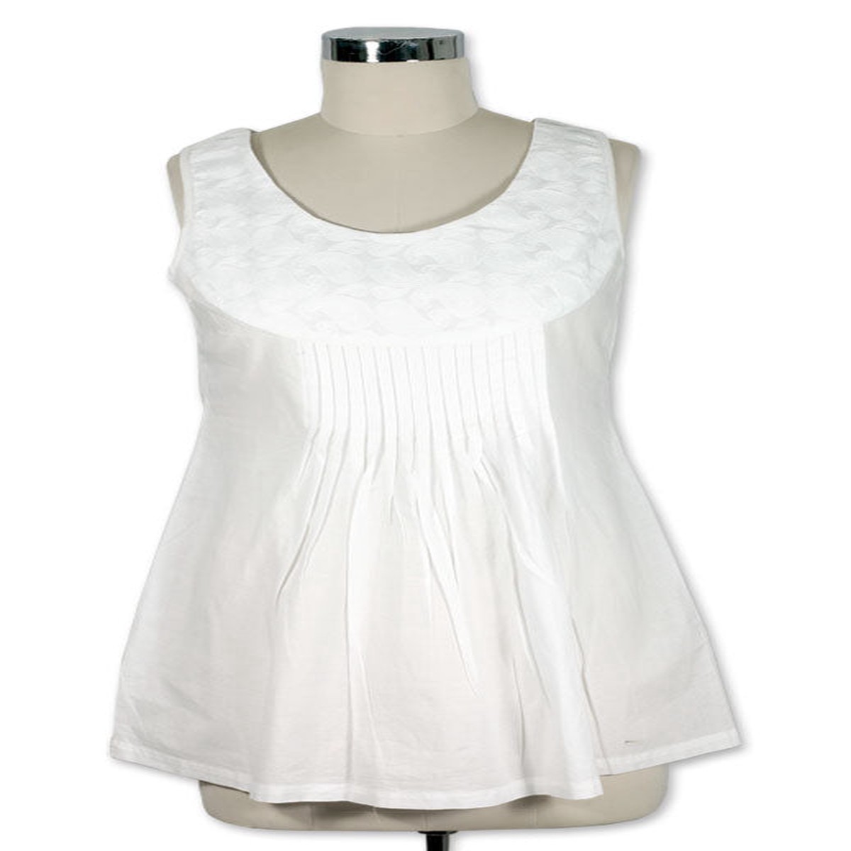 Fair Trade Paisley Cotton Sleeveless Blouse Top – Glorious Paisley – XL