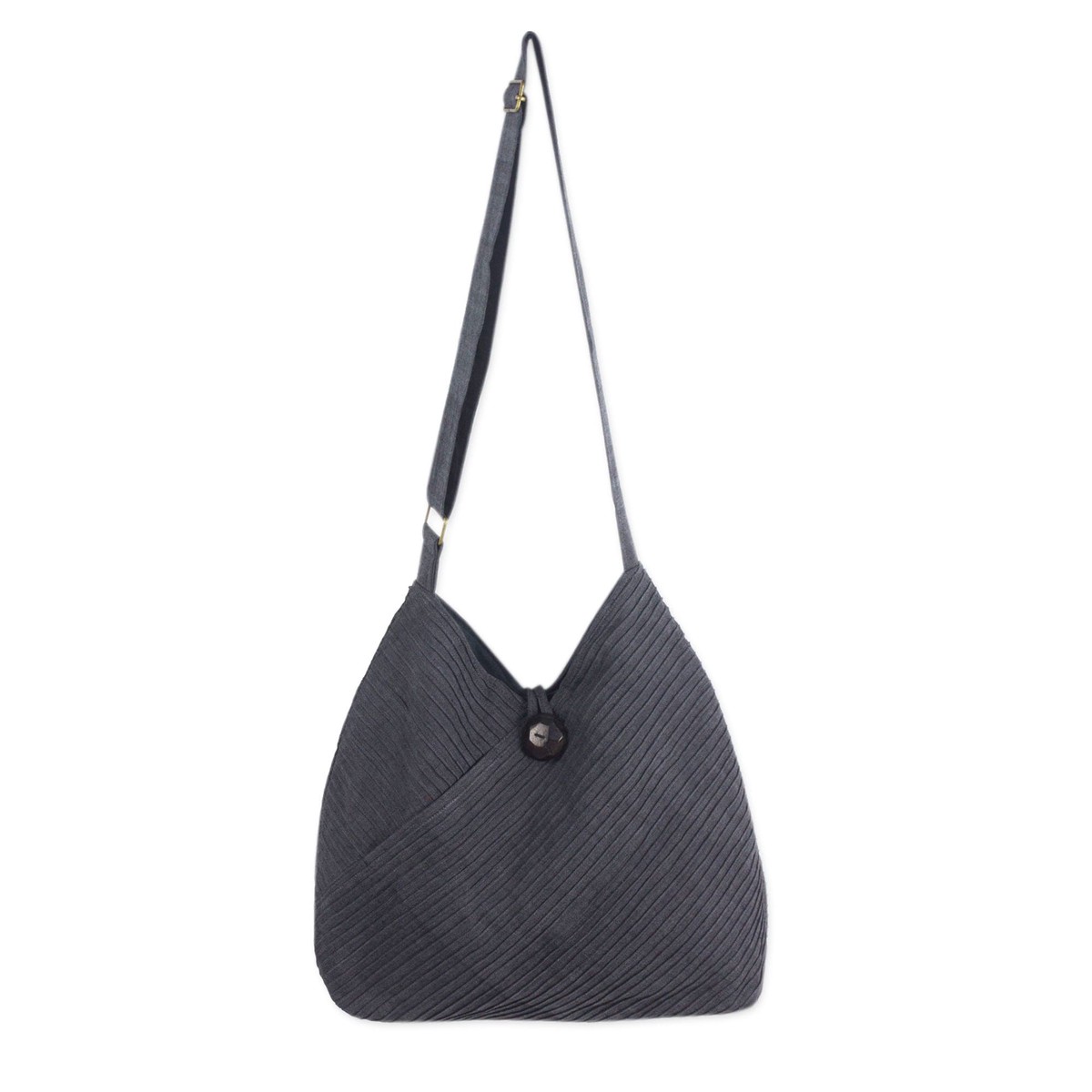Grey Hobo Shoulder Bag with Coin Purse and Multi Pockets – Surreal Grey (member)