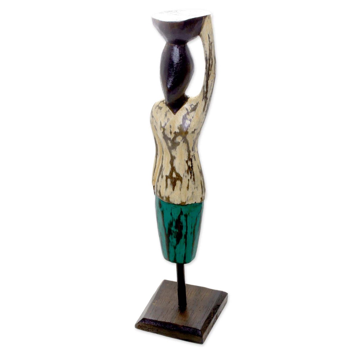 Hand Carved Albesia Wood Abstract Woman Statuette from Bali – Bali Endeavor (member)