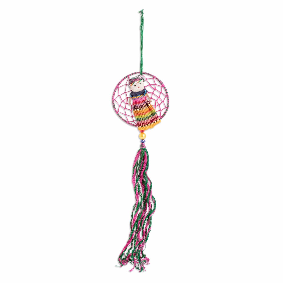 Guatemalan Worry Doll Ornament - Catcher of Dreams (member)