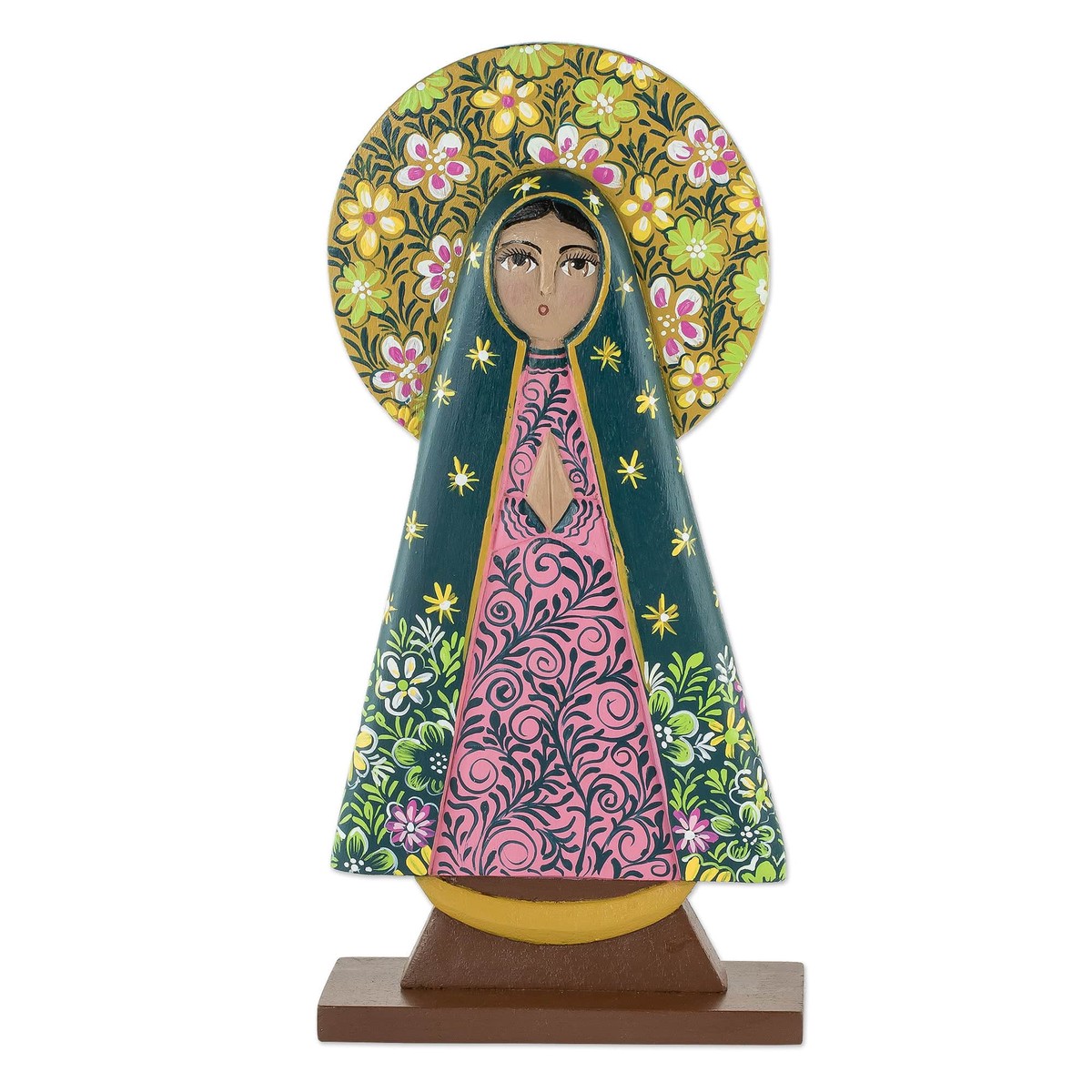 Hand Carved Nicaraguan Virgin of Guadalupe Sculpture – In Her Image (member)