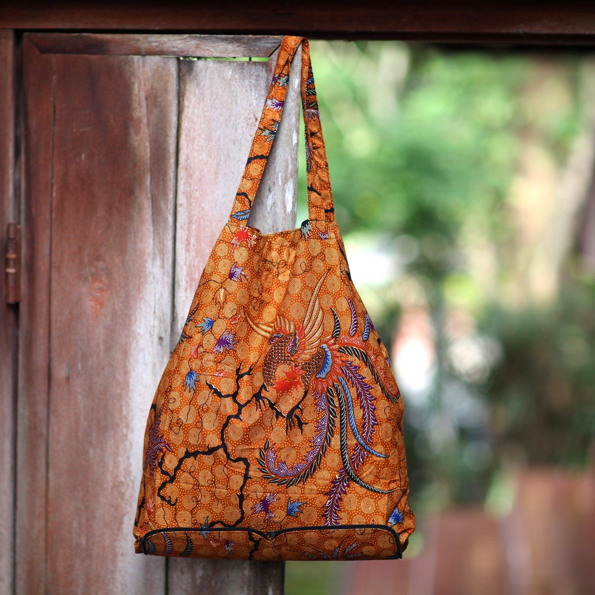 Hand Crafted Batik Cotton Foldable Shopping Tote Bag – Madura Legacy