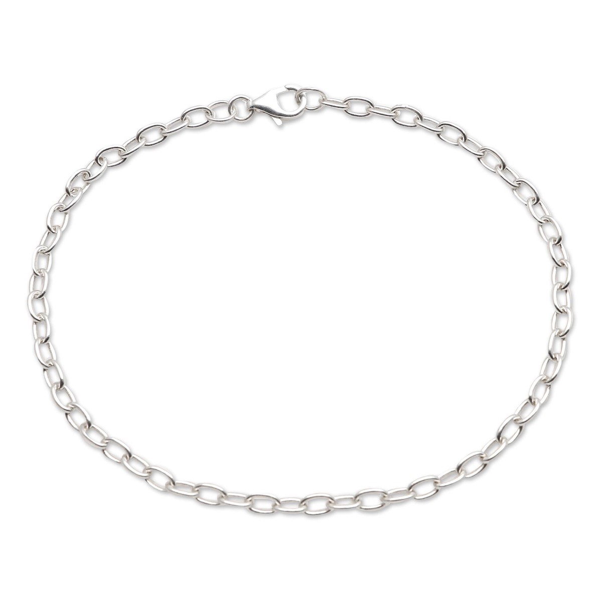 Hand Made Sterling Silver Chain Bracelet from Bali – For Your Birthday – 8 Inches