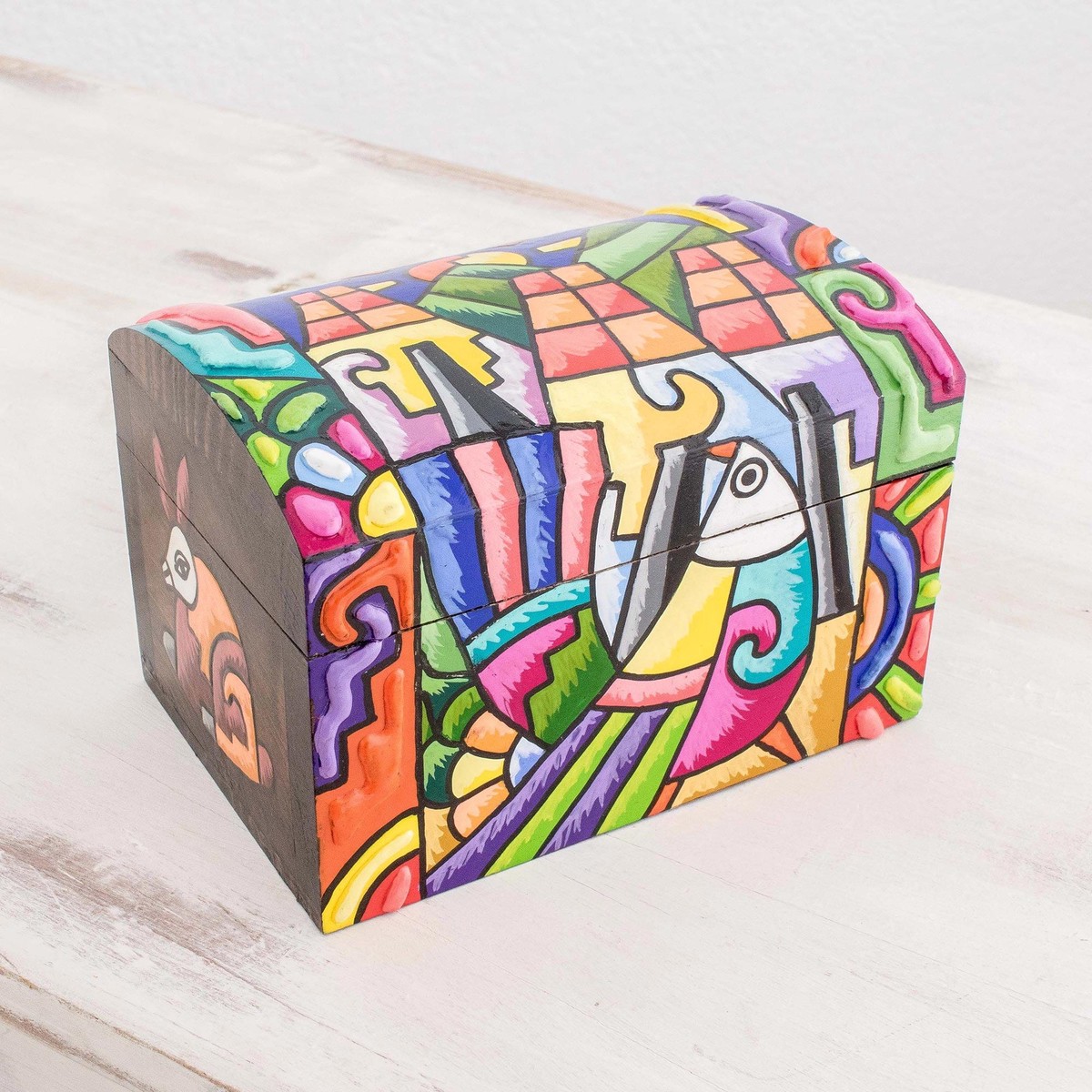 Hand Painted La Palma Decorative Wood Box – Beauties from La Palma