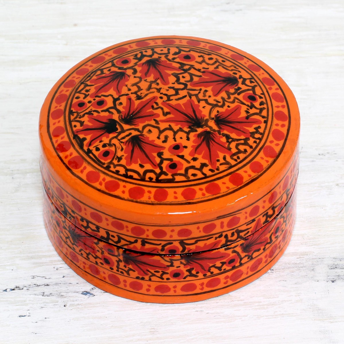 Hand Painted Papier Mache Decorative Box from India – Alluring Delight