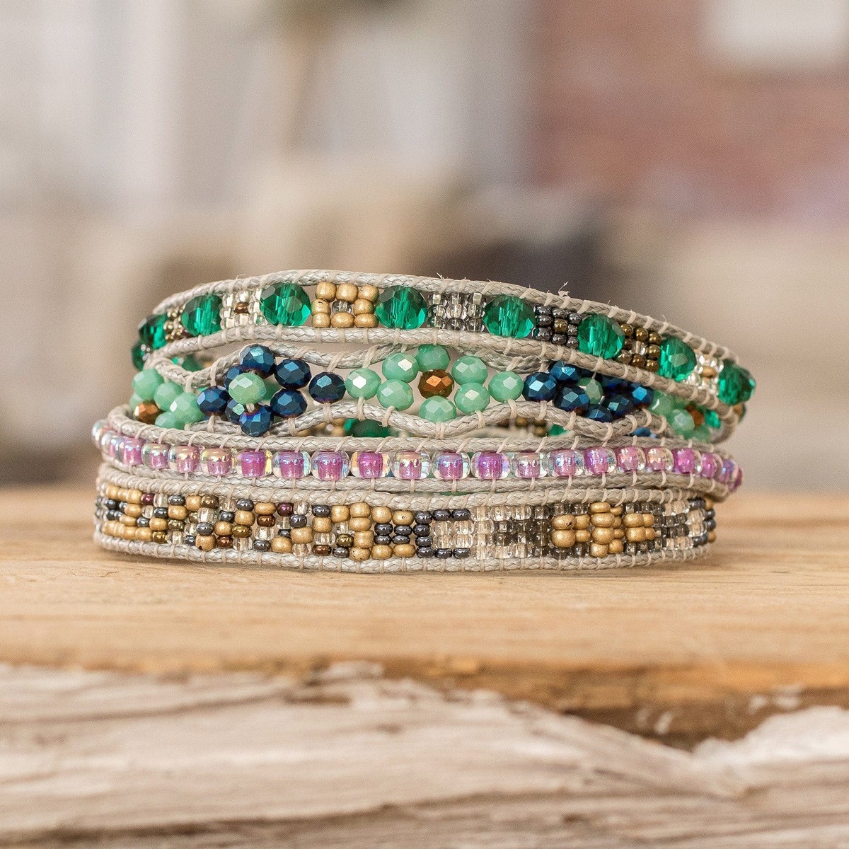 Handcrafted Beaded Positive Energy Long Wrap Bracelet - Kind Soul