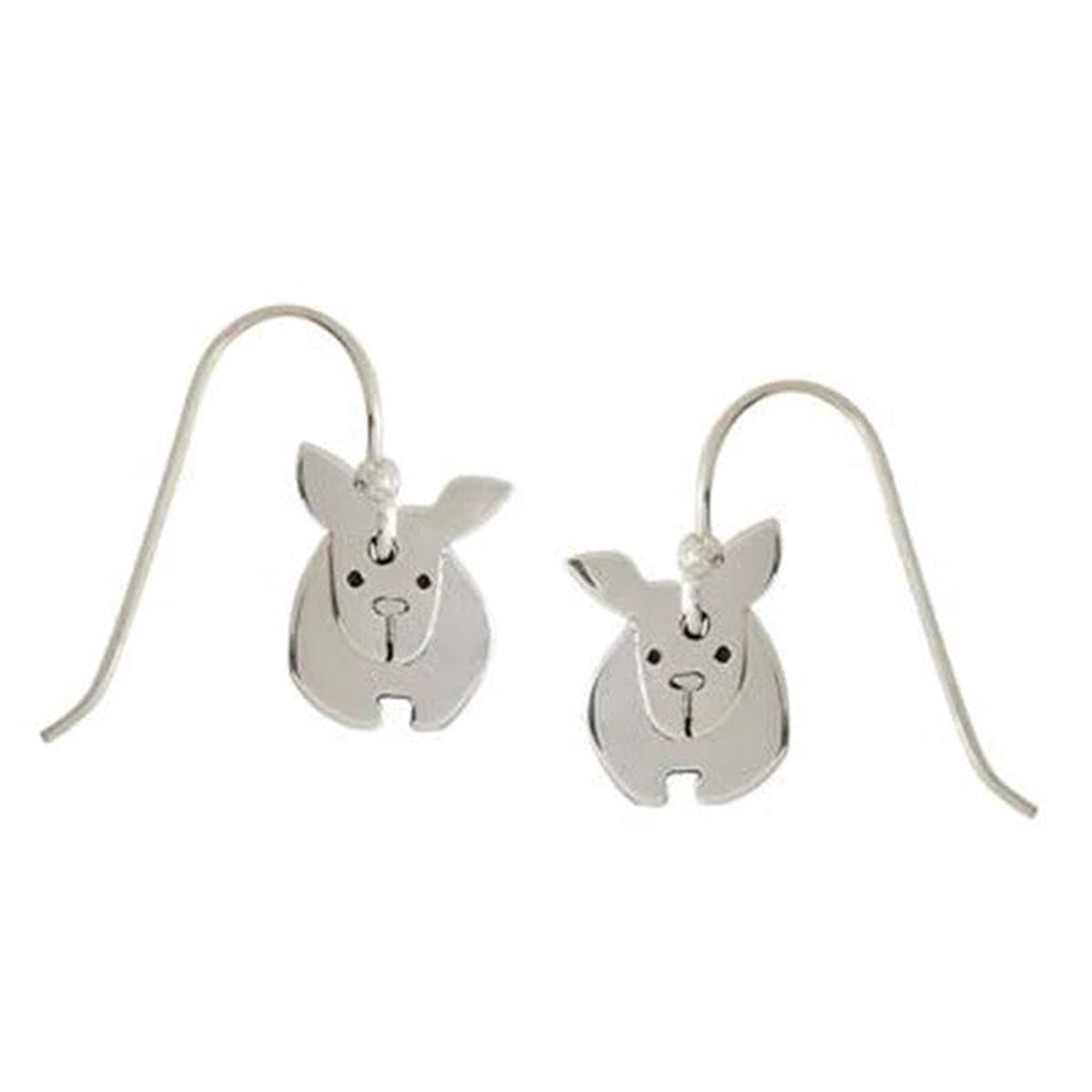 Sterling Silver Dog Dangle Earrings from Mexico - Dancing Dog