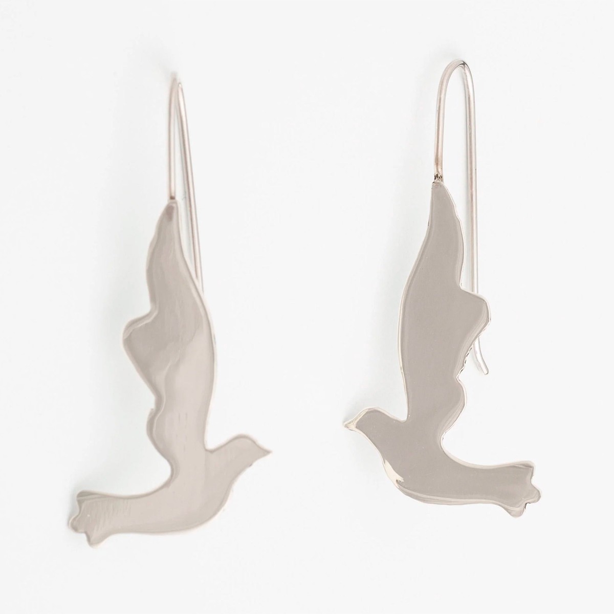 Sterling Silver Dove Drop Earrings from Mexico - Sweet Dove