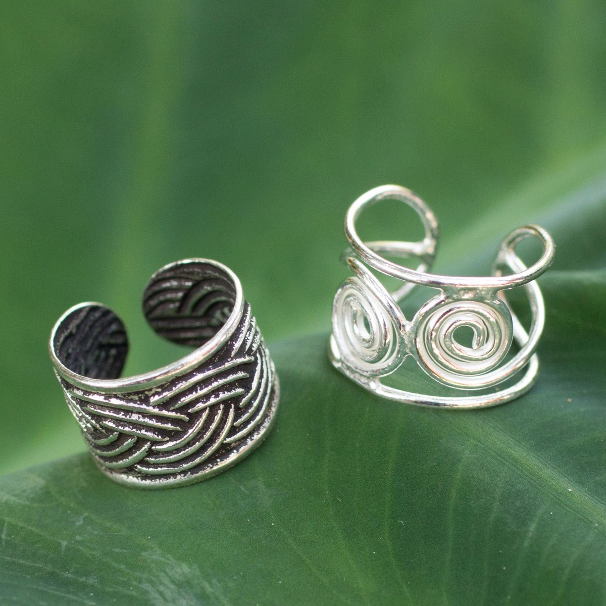Sterling silver ear cuff earrings (Pair) – Contrasts