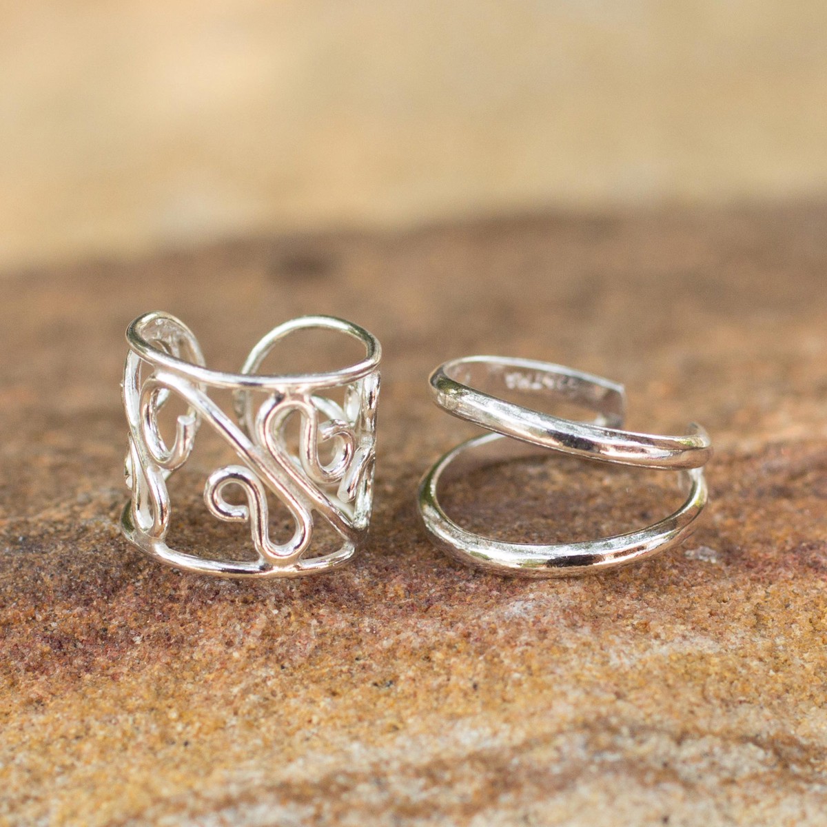 Sterling silver ear cuff earrings (Pair) – Sleek Filigree