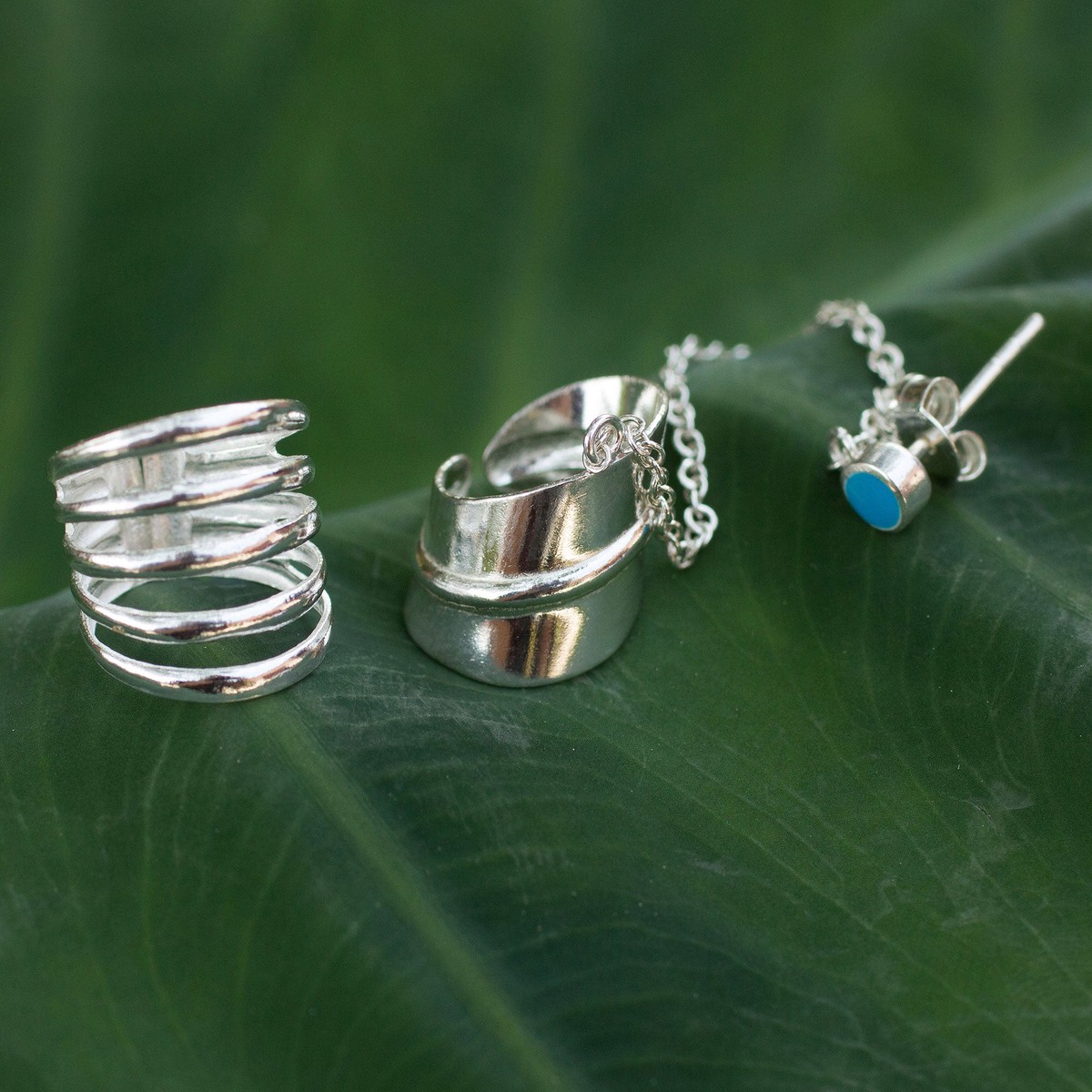 Sterling silver ear cuff earrings (Pair) – Sea Whisper