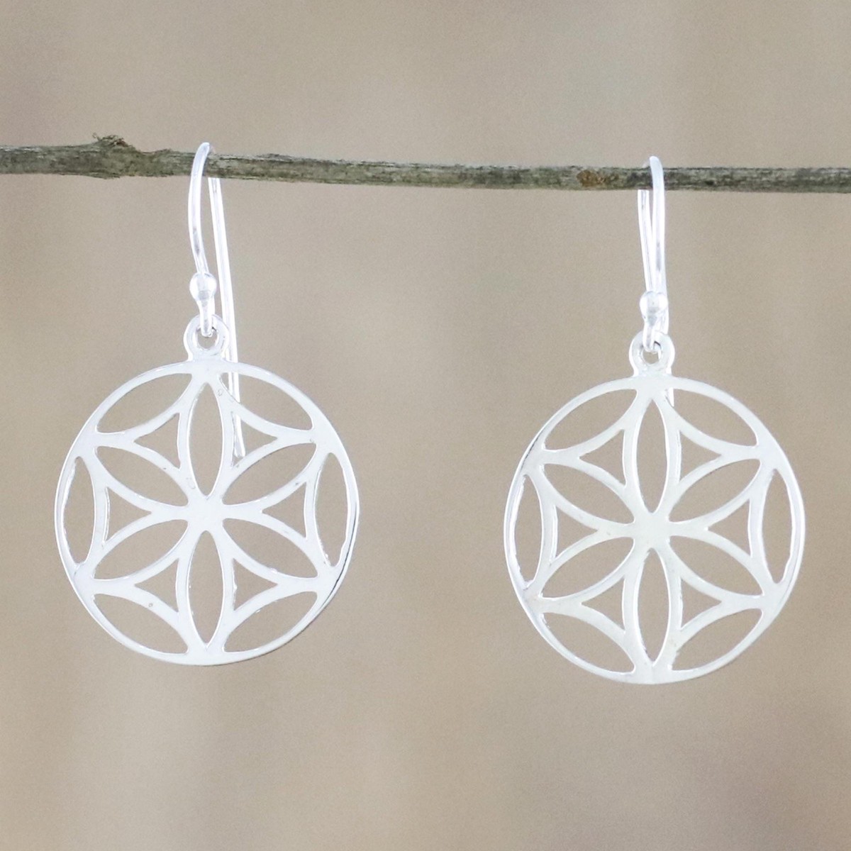 Sterling Silver Floral Dangle Earrings from Thailand – Inner Blossoms