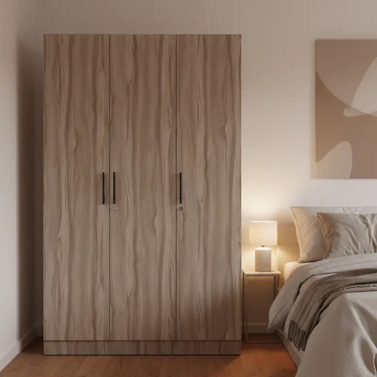 3-Door Full-Height Wardrobe – assembled