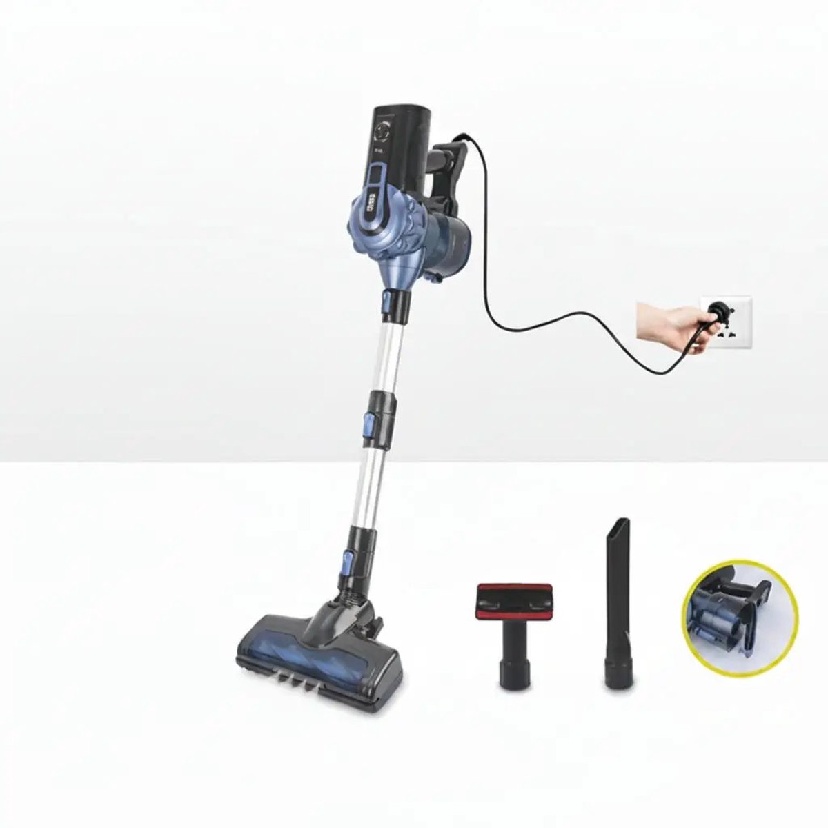 3-in-1 Vacuum Cleaner with LED Floor Brush
