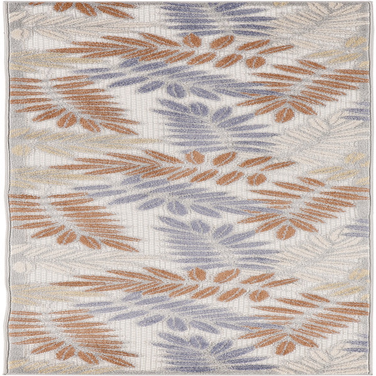 Aloha Blue Mocha Outdoor Polypropylene Area Rug - 2' x 6'