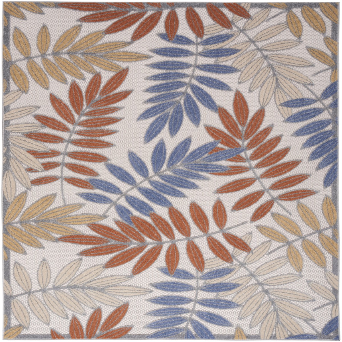Aloha Blue Mocha Outdoor Polypropylene Area Rug - 3'6" x 5'6"