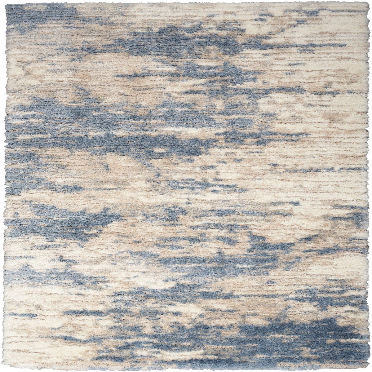 Dreamy Shag Light Blue Grey Shag Polyester Area Rug - 4' x 6'