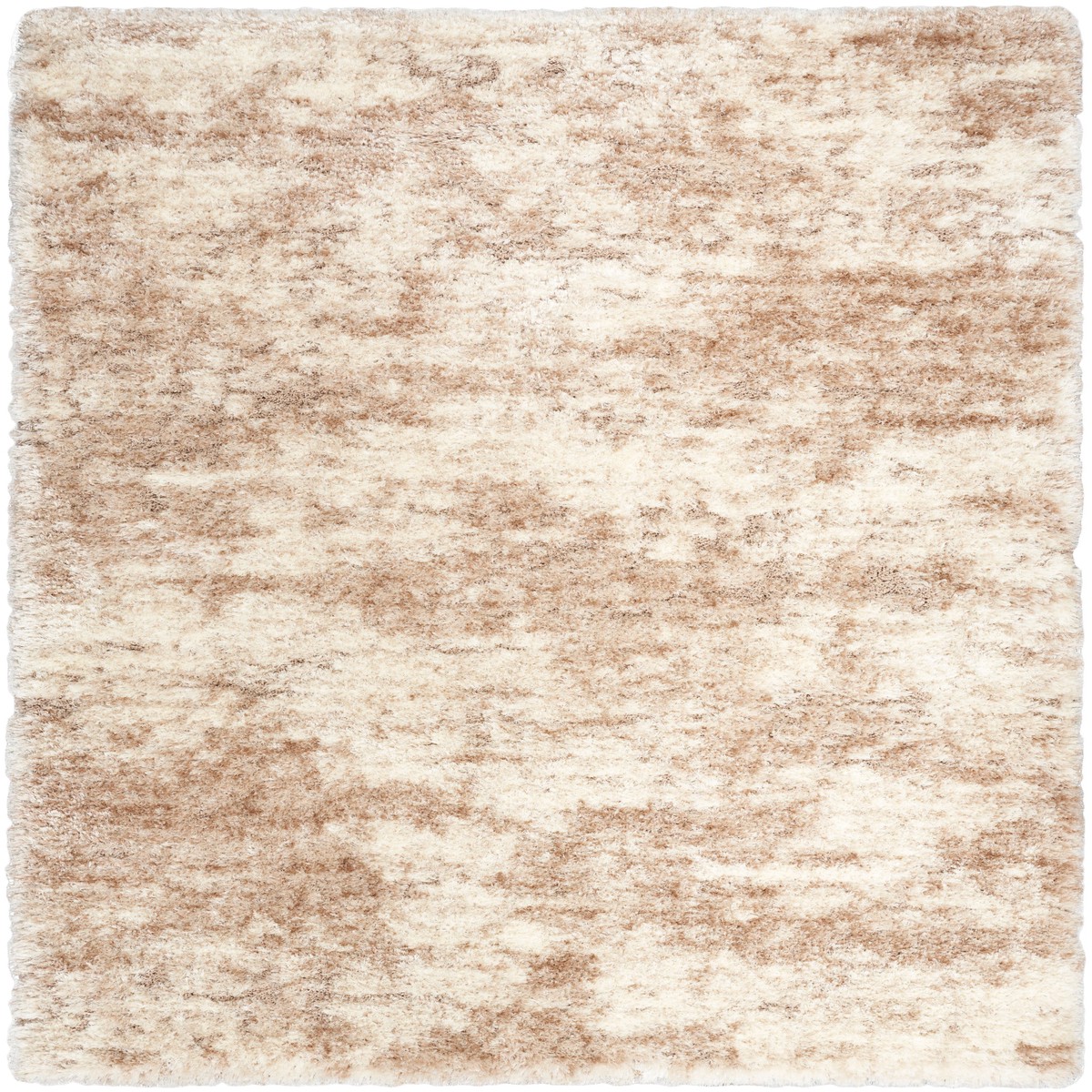 Dreamy Shag Ivory Dark Beige Modern Polyester Area Rug - 5'3" x 7'3"