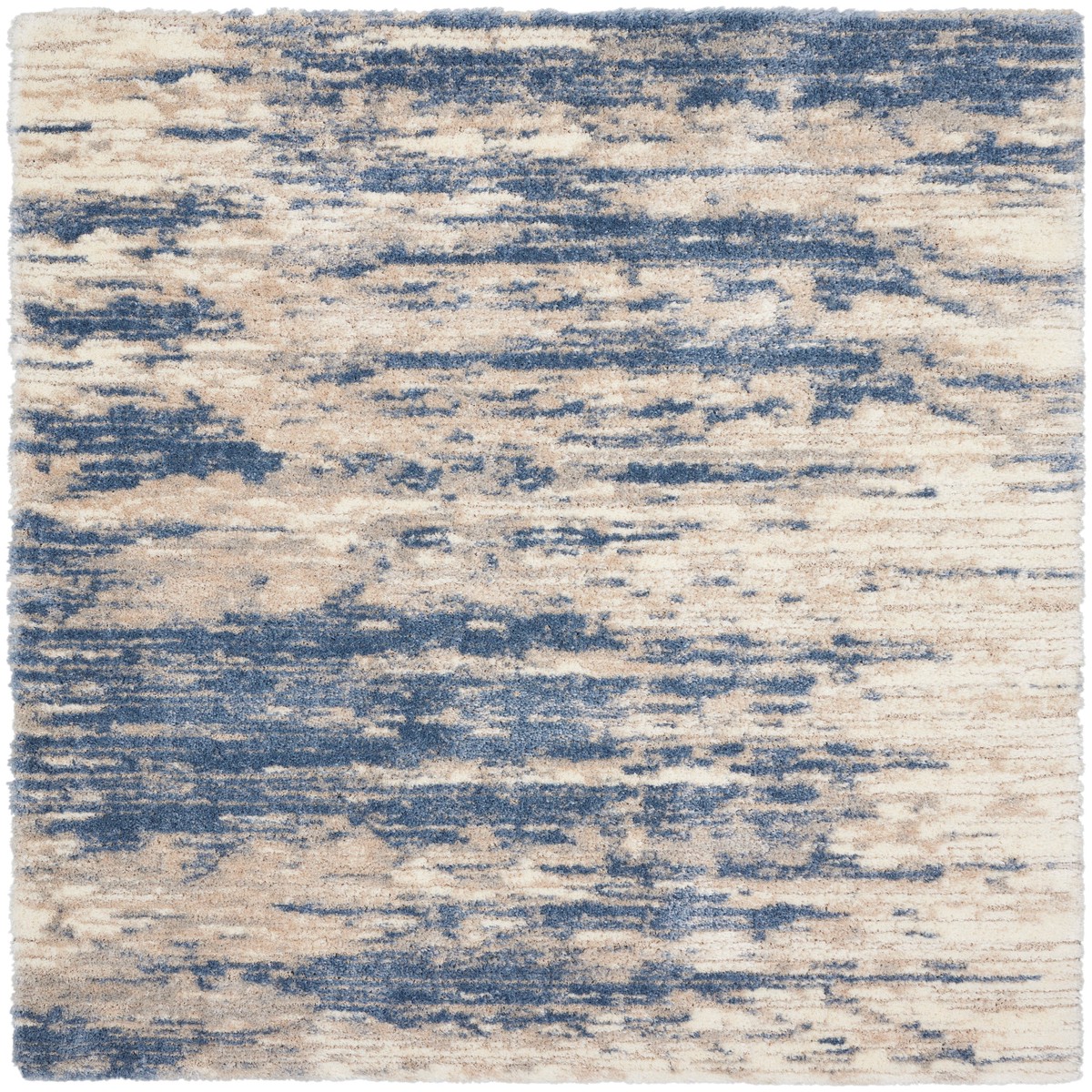 Dreamy Shag Light Blue Grey Shag Polyester Area Rug - 6'7" x 9'2"