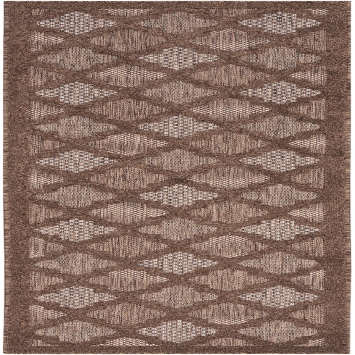 Easy Care Brown Modern Polypropylene Area Rug - 2'2" x 10'