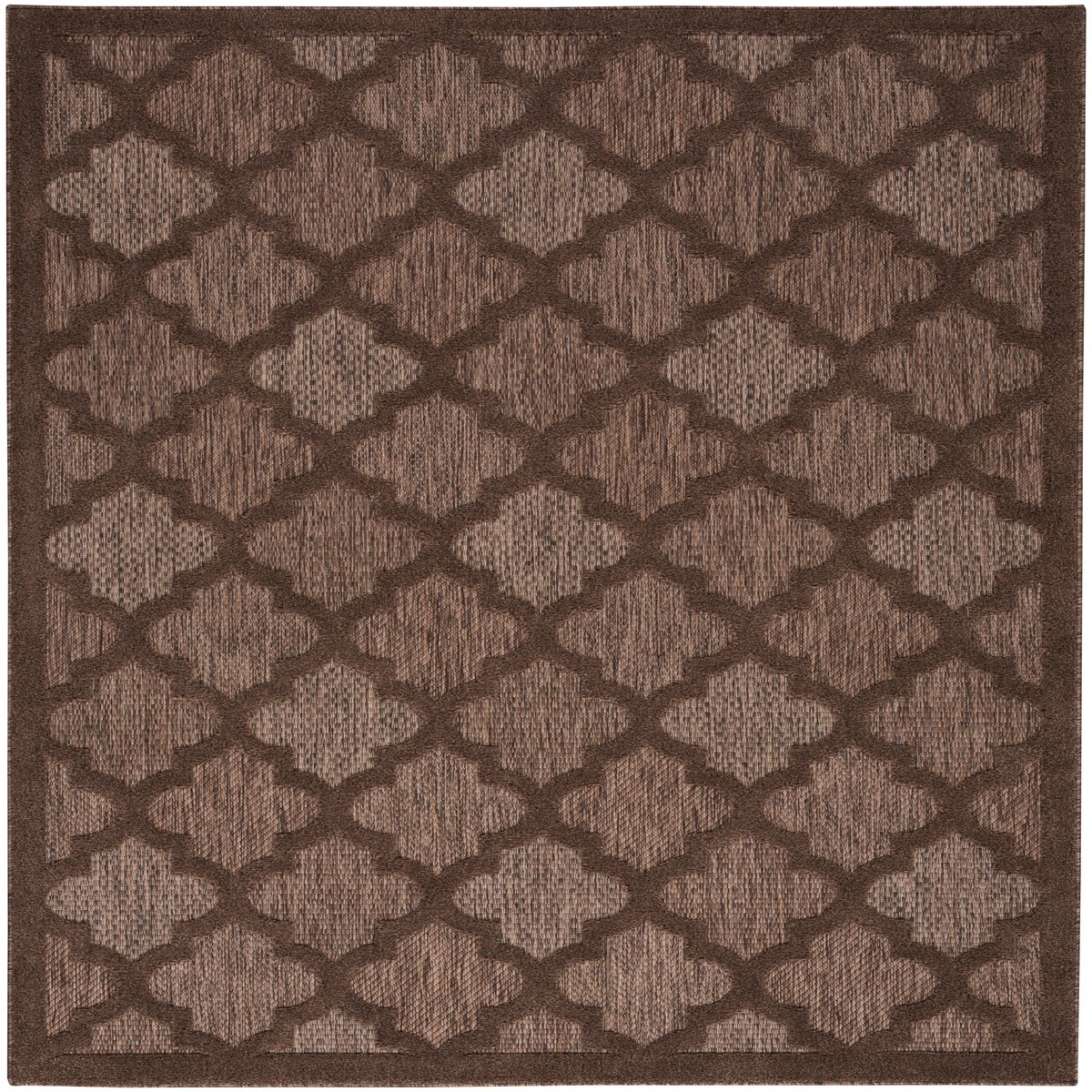 Easy Care Brown Modern Polypropylene Area Rug - 5' x 7'