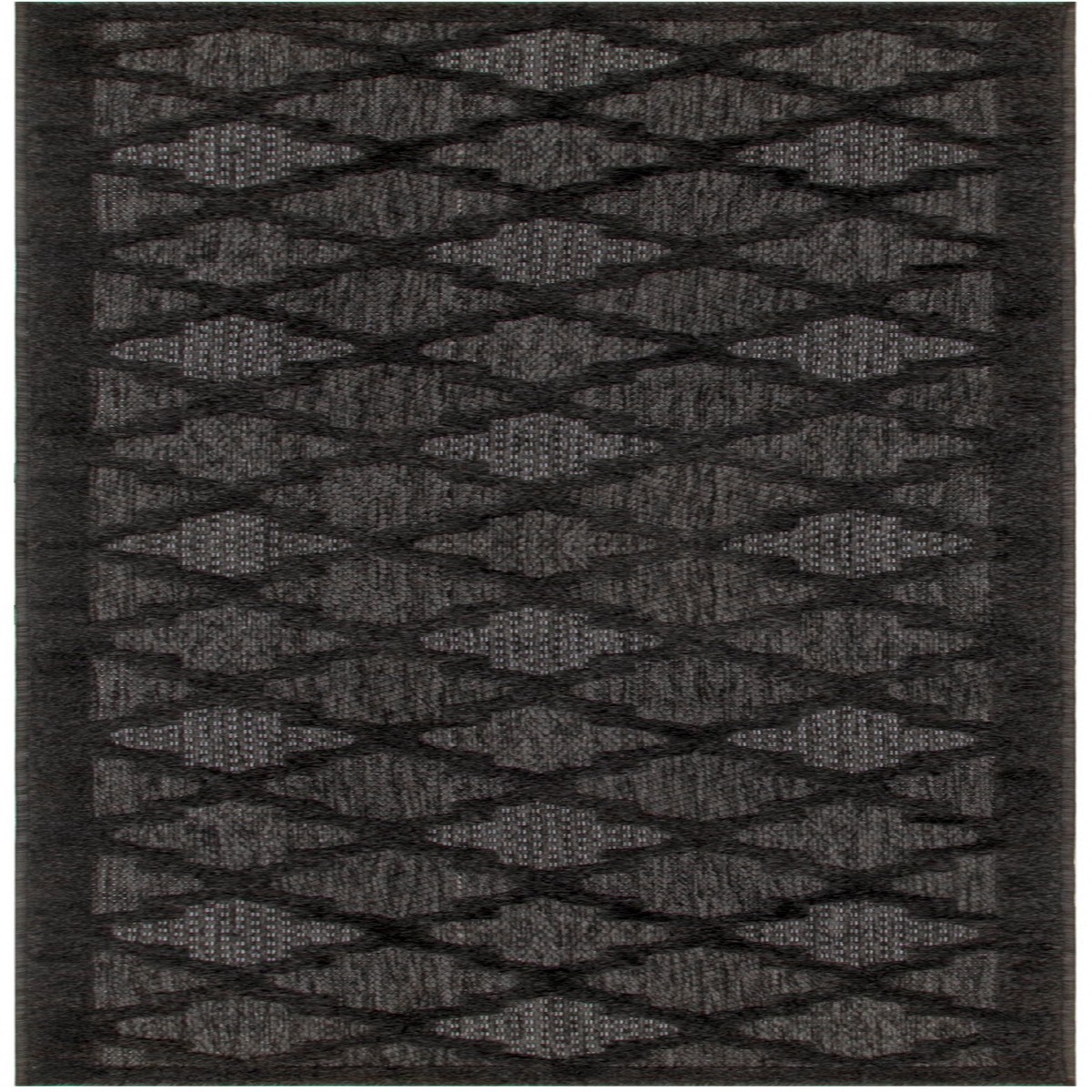 Easy Care Charcoal Black Modern Polypropylene Area Rug – 2′ x 6′