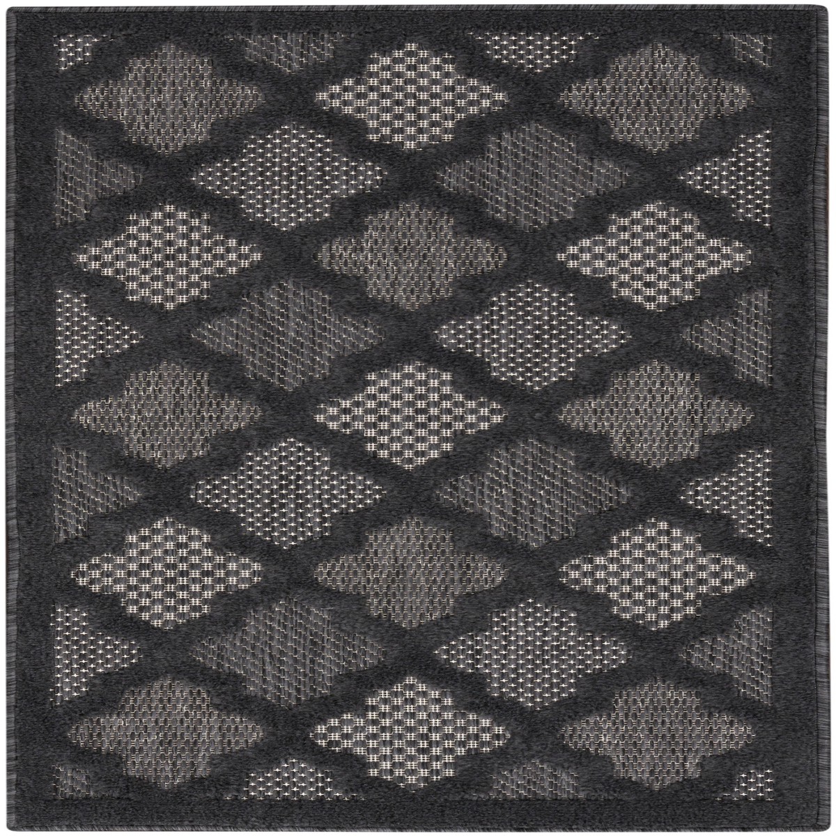 Easy Care Charcoal Black Modern Polypropylene Area Rug – 3′ x 5′