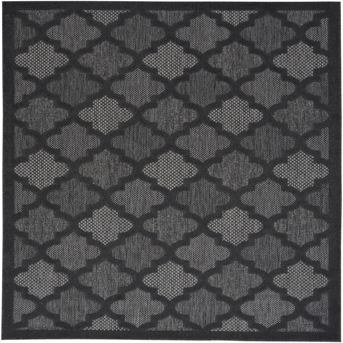 Easy Care Charcoal Black Modern Polypropylene Area Rug – 6′ x 9′