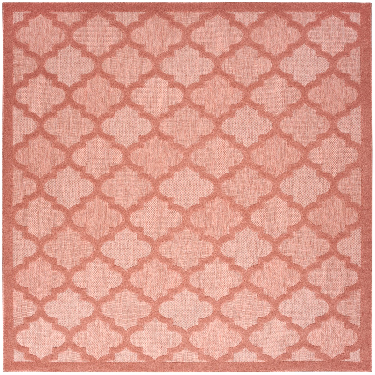 Easy Care Coral Orange Modern Polypropylene Area Rug – 7′ x 10′